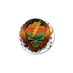 Grateful Steal Your Face Deadhead Hippie Logo Symbol Golf Ball Marker