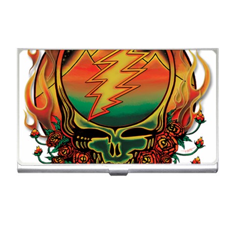 Grateful Steal Your Face Deadhead Hippie Logo Symbol Business Card Holder from ArtsNow.com Front