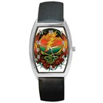 Grateful Steal Your Face Deadhead Hippie Logo Symbol Barrel Style Metal Watch