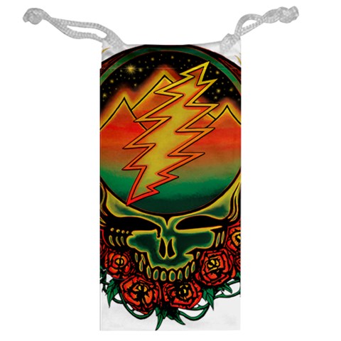 Grateful Steal Your Face Deadhead Hippie Logo Symbol Jewelry Bag from ArtsNow.com Back