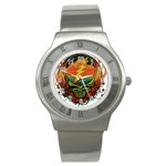 Grateful Steal Your Face Deadhead Hippie Logo Symbol Stainless Steel Watch