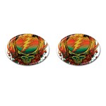 Grateful Steal Your Face Deadhead Hippie Logo Symbol Cufflinks (Oval)