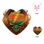 Grateful Steal Your Face Deadhead Hippie Logo Symbol Playing Cards Single Design (Heart)