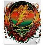 Grateful Steal Your Face Deadhead Hippie Logo Symbol Canvas 8  x 10 