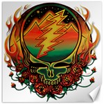 Grateful Steal Your Face Deadhead Hippie Logo Symbol Canvas 12  x 12 