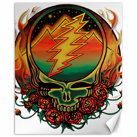 Grateful Steal Your Face Deadhead Hippie Logo Symbol Canvas 16  x 20  from ArtsNow.com 15.75 x19.29  Canvas - 1