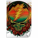 Grateful Steal Your Face Deadhead Hippie Logo Symbol Canvas 24  x 36 