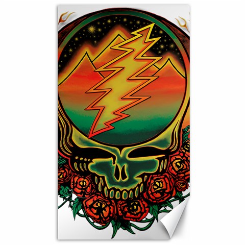 Grateful Steal Your Face Deadhead Hippie Logo Symbol Canvas 40  x 72  from ArtsNow.com 39.28 x69.23  Canvas - 1