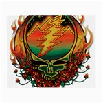 Grateful Steal Your Face Deadhead Hippie Logo Symbol Small Glasses Cloth (2 Sides)