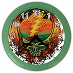 Grateful Steal Your Face Deadhead Hippie Logo Symbol Color Wall Clock