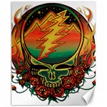 Grateful Steal Your Face Deadhead Hippie Logo Symbol Canvas 11  x 14 