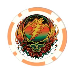 Grateful Steal Your Face Deadhead Hippie Logo Symbol Poker Chip Card Guard from ArtsNow.com Front