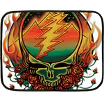 Grateful Steal Your Face Deadhead Hippie Logo Symbol Two Sides Fleece Blanket (Mini)