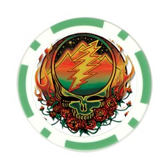 Grateful Steal Your Face Deadhead Hippie Logo Symbol Poker Chip Card Guard (10 pack) from ArtsNow.com Front