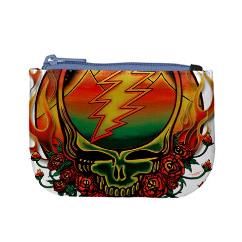 Grateful Steal Your Face Deadhead Hippie Logo Symbol Mini Coin Purse from ArtsNow.com Front