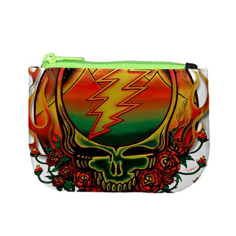 Grateful Steal Your Face Deadhead Hippie Logo Symbol Mini Coin Purse from ArtsNow.com Front