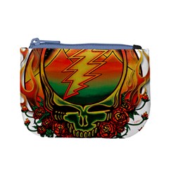 Grateful Steal Your Face Deadhead Hippie Logo Symbol Mini Coin Purse from ArtsNow.com Front