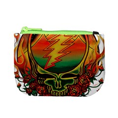 Grateful Steal Your Face Deadhead Hippie Logo Symbol Mini Coin Purse from ArtsNow.com Front