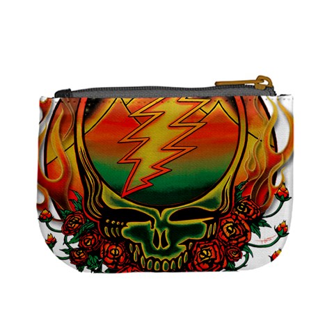 Grateful Steal Your Face Deadhead Hippie Logo Symbol Mini Coin Purse from ArtsNow.com Back