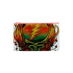 Grateful Steal Your Face Deadhead Hippie Logo Symbol Cosmetic Bag (Small) from ArtsNow.com Front