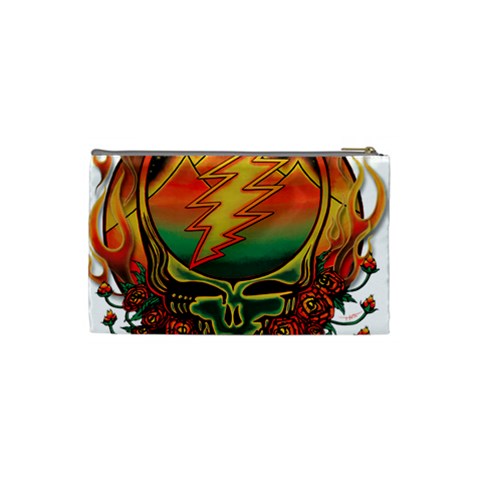 Grateful Steal Your Face Deadhead Hippie Logo Symbol Cosmetic Bag (Small) from ArtsNow.com Back