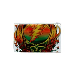 Grateful Steal Your Face Deadhead Hippie Logo Symbol Cosmetic Bag (Small) from ArtsNow.com Back