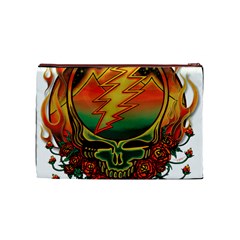 Grateful Steal Your Face Deadhead Hippie Logo Symbol Cosmetic Bag (Medium) from ArtsNow.com Front