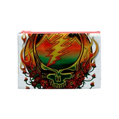 Grateful Steal Your Face Deadhead Hippie Logo Symbol Cosmetic Bag (Medium) from ArtsNow.com Front