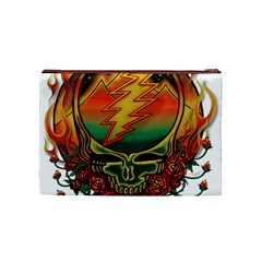 Grateful Steal Your Face Deadhead Hippie Logo Symbol Cosmetic Bag (Medium) from ArtsNow.com Back