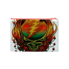 Grateful Steal Your Face Deadhead Hippie Logo Symbol Cosmetic Bag (Medium) from ArtsNow.com Back