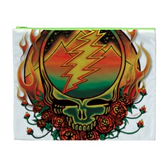 Grateful Steal Your Face Deadhead Hippie Logo Symbol Cosmetic Bag (XL) from ArtsNow.com Front