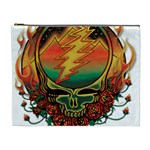 Grateful Steal Your Face Deadhead Hippie Logo Symbol Cosmetic Bag (XL)