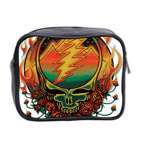 Grateful Steal Your Face Deadhead Hippie Logo Symbol Mini Toiletries Bag (Two Sides) from ArtsNow.com Back