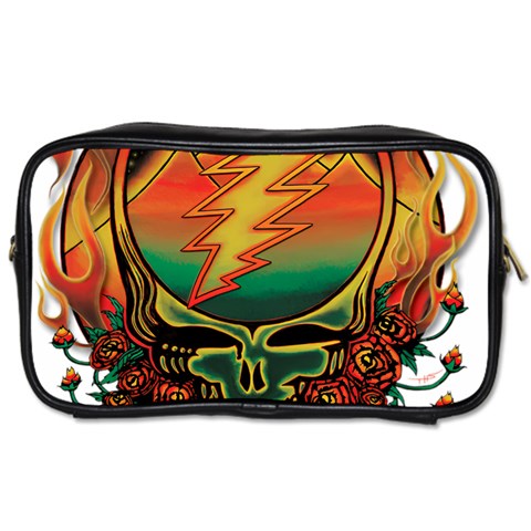 Grateful Steal Your Face Deadhead Hippie Logo Symbol Toiletries Bag (Two Sides) from ArtsNow.com Front