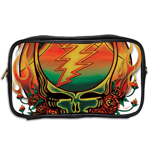 Grateful Steal Your Face Deadhead Hippie Logo Symbol Toiletries Bag (Two Sides) from ArtsNow.com Back