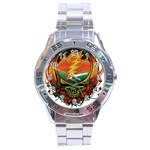 Grateful Steal Your Face Deadhead Hippie Logo Symbol Stainless Steel Analogue Watch