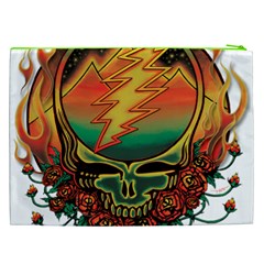 Grateful Steal Your Face Deadhead Hippie Logo Symbol Cosmetic Bag (XXL) from ArtsNow.com Back