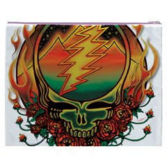 Grateful Steal Your Face Deadhead Hippie Logo Symbol Cosmetic Bag (XXXL) from ArtsNow.com Back