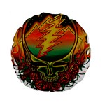 Grateful Steal Your Face Deadhead Hippie Logo Symbol Standard 15  Premium Round Cushions