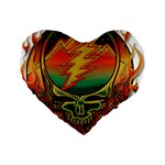 Grateful Steal Your Face Deadhead Hippie Logo Symbol Standard 16  Premium Heart Shape Cushions