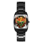 Grateful Steal Your Face Deadhead Hippie Logo Symbol Stainless Steel Barrel Watch