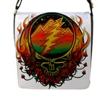 Grateful Steal Your Face Deadhead Hippie Logo Symbol Flap Closure Messenger Bag (L)