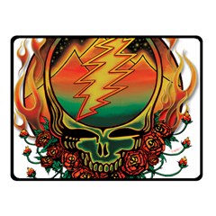 Grateful Steal Your Face Deadhead Hippie Logo Symbol Two Sides Fleece Blanket (Small) from ArtsNow.com 45 x34  Blanket Back