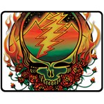 Grateful Steal Your Face Deadhead Hippie Logo Symbol Two Sides Fleece Blanket (Medium)