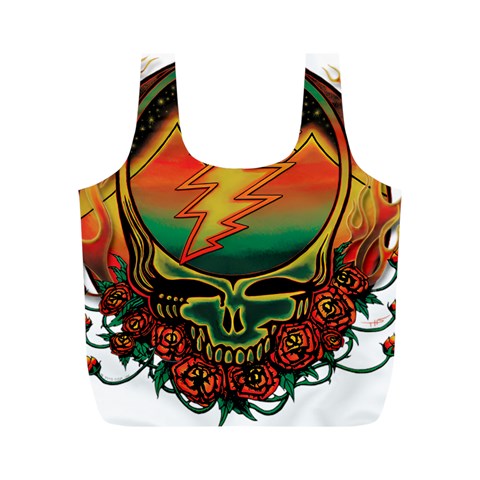 Grateful Steal Your Face Deadhead Hippie Logo Symbol Full Print Recycle Bag (M) from ArtsNow.com Back