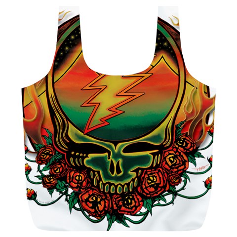 Grateful Steal Your Face Deadhead Hippie Logo Symbol Full Print Recycle Bag (XL) from ArtsNow.com Back