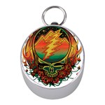 Grateful Steal Your Face Deadhead Hippie Logo Symbol Mini Silver Compasses