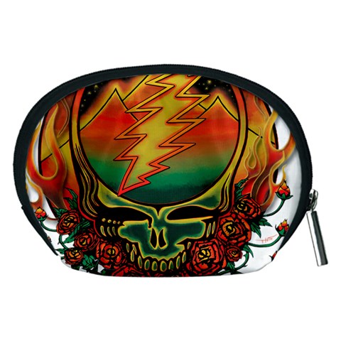 Grateful Steal Your Face Deadhead Hippie Logo Symbol Accessory Pouch (Medium) from ArtsNow.com Back