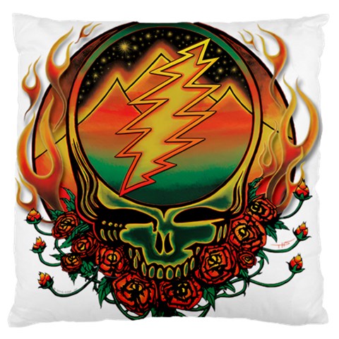 Grateful Steal Your Face Deadhead Hippie Logo Symbol Standard Premium Plush Fleece Cushion Case (One Side) from ArtsNow.com Front