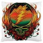 Grateful Steal Your Face Deadhead Hippie Logo Symbol Standard Premium Plush Fleece Cushion Case (One Side)